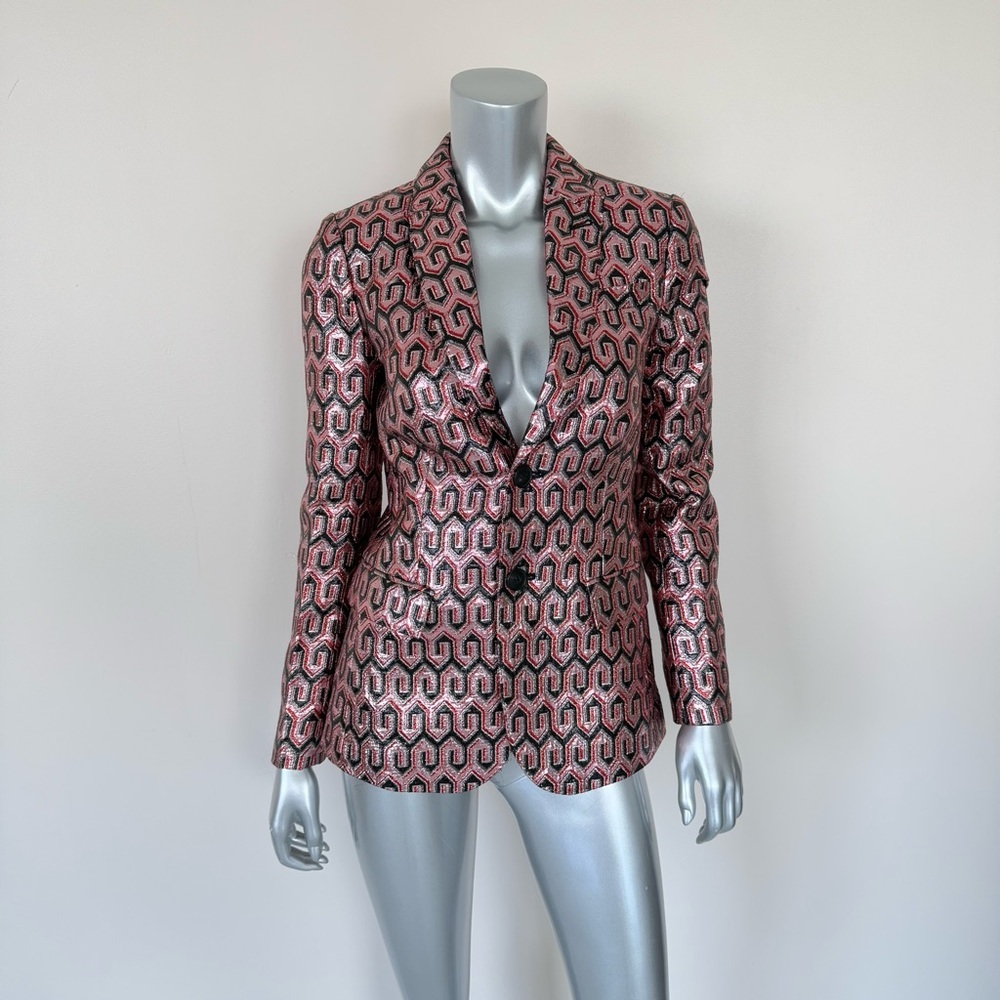 J.Crew women metallic jacket size 2 US Retail 780$